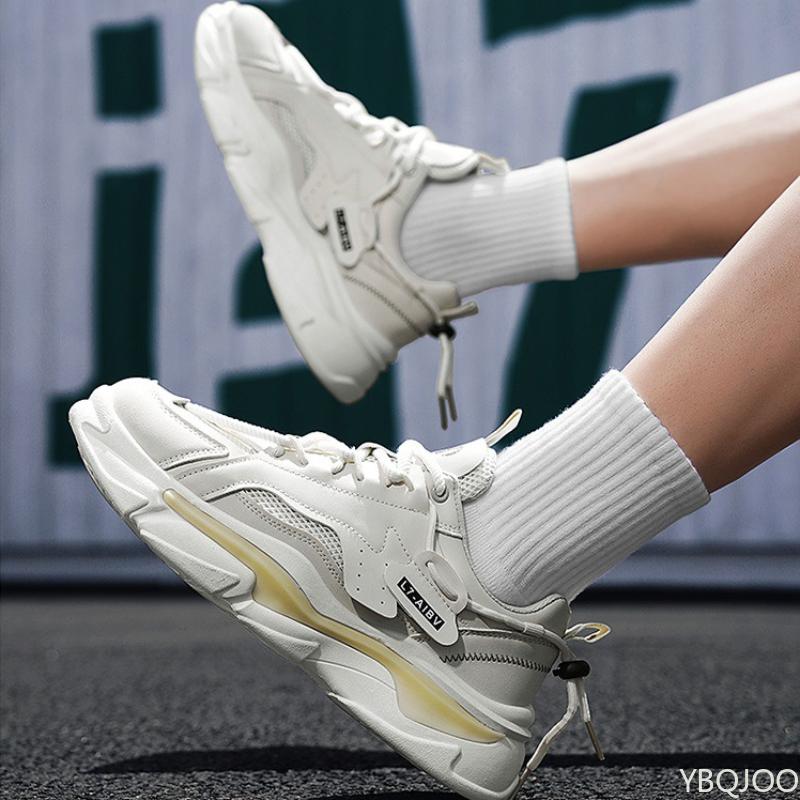 Modische und vielseitige neue lässige Schnür-Sportschuhe für Herren, Trend-Street, dicke Sohle, höhenerhöhend, Sportschuhe für Herren
