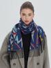 Women Retro Print Knitted Scarf Headscarf Elegant Lady Casual Tassel Warm Scarve Mujer Foulard Long Wrap Shawl Winter New