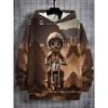 Boys' Off-road Motorcycle Pattern Hooded Sweatshirt - Rider and Track Print, Suitable for Motorcycle Racing Fans