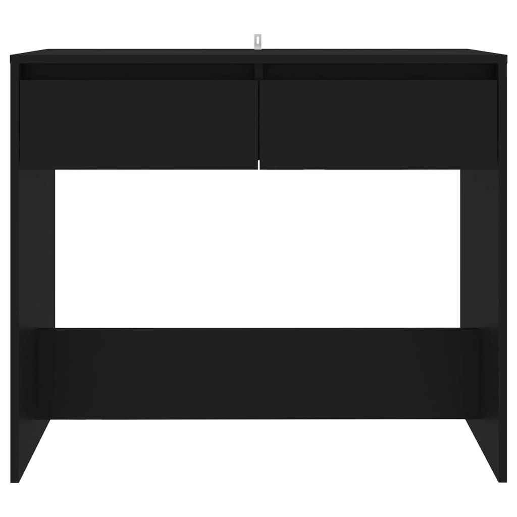 Konsolentisch, Ablagetisch für den Eingangsbereich mit 2 Schubladen, schwarz 89x41x76,5 cm Holzwerkstoff