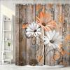 Chrysanthemum 3D Print Waterproof Polyester Shower Curtain