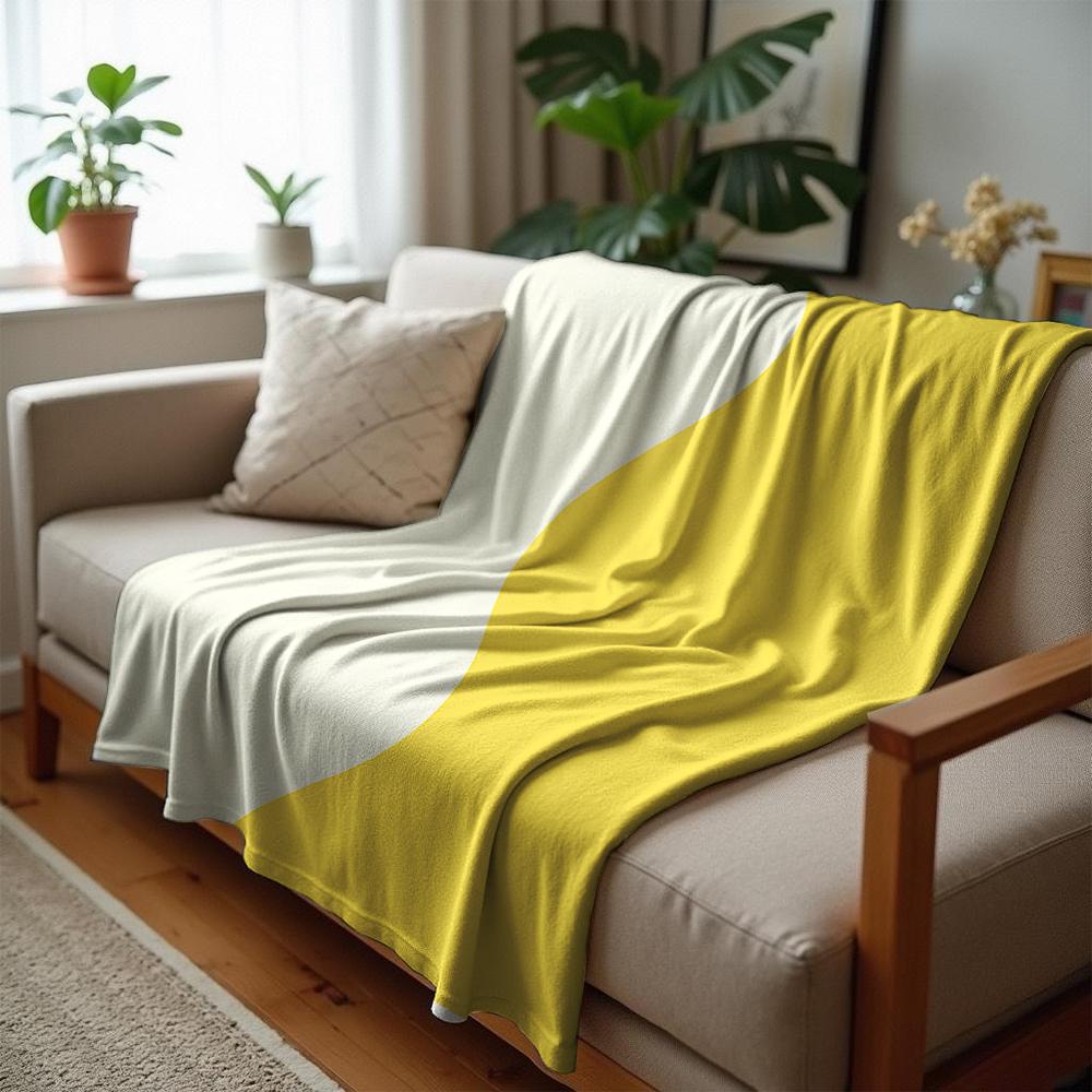 Two Tone Stripe Pink Bloom Soft Flannel Blanket Breathable Warm Throw for Office Car Sofa Kids Room Birthday Xmas Gift