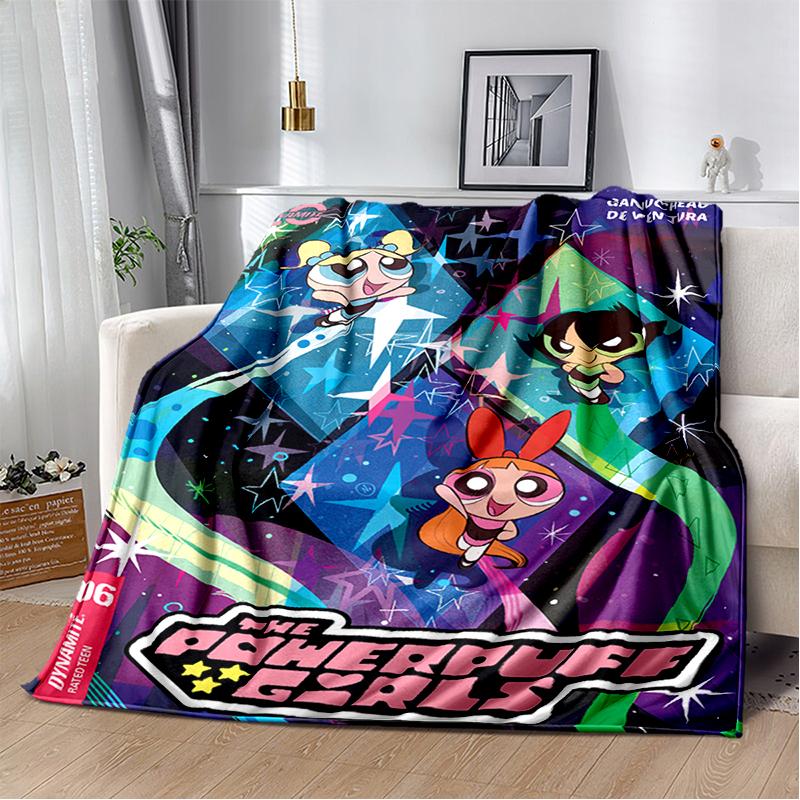 29 Style New Kawaii P-Powerpuff Girl Cartoon Blanket,Soft Throw Blanket for Home Bedroom Bed Sofa Travel Picnic Cover Kid Gift