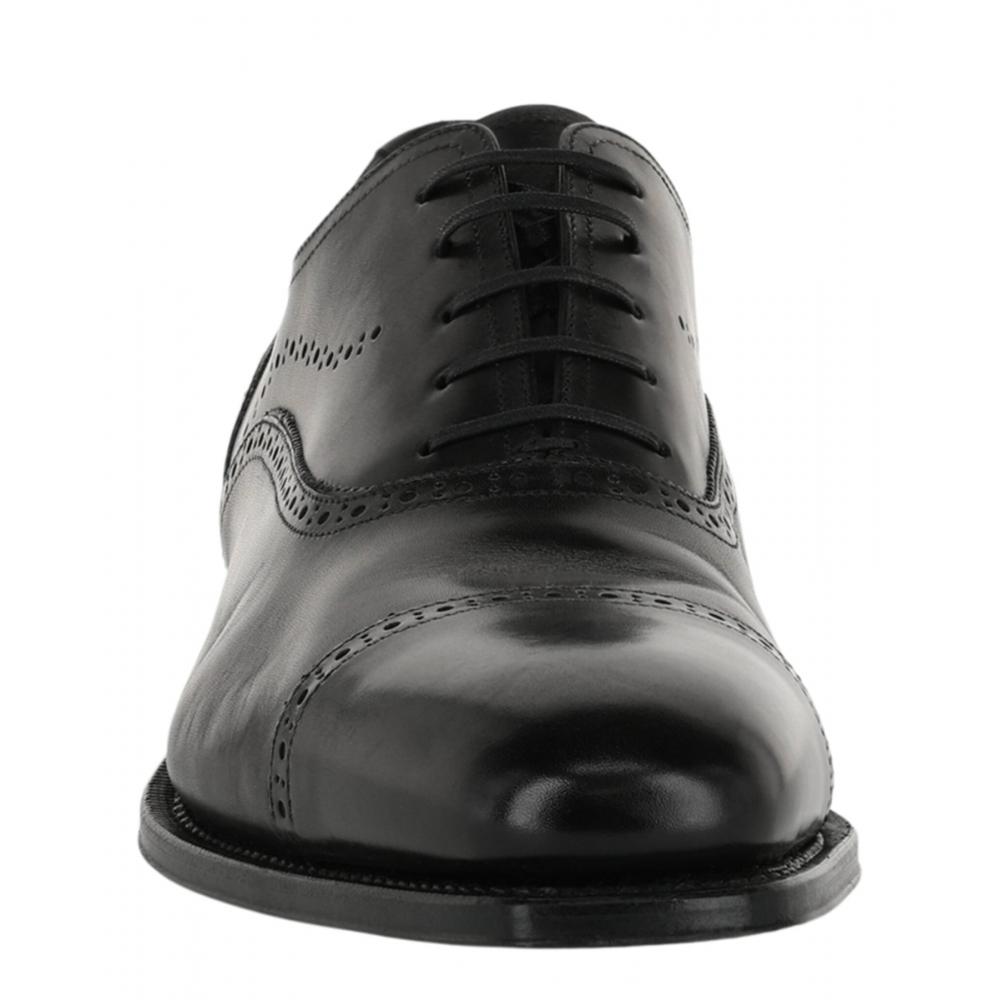 Salvatore Ferragamo Pizzarro Brogues Shoes   Extra Wide Width Black