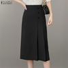 ZANZEA Damen Elegante Lässige Einfarbige Midiröcke