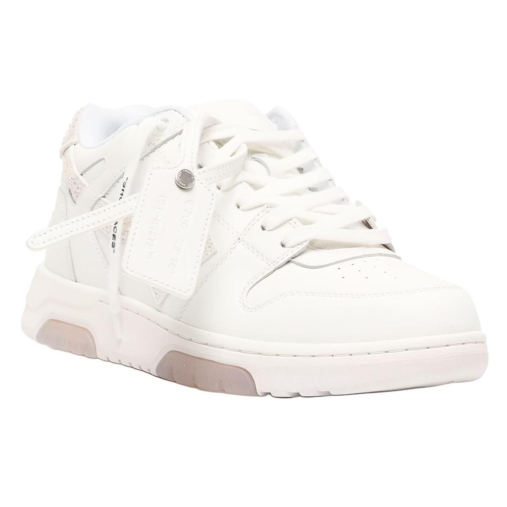 OFF WHITE Out Of Office Ooo Low Tops White Strass Arrow OMIA189F22LEA0090101