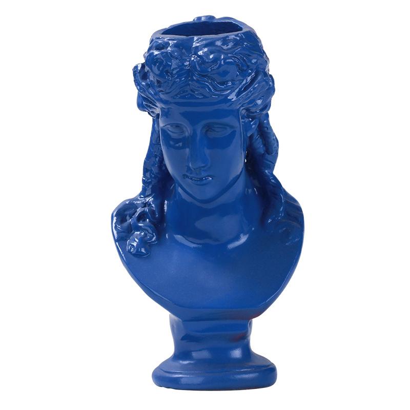 

Ваза Давид в европейском стиле, ретро-украшения для рабочего стола, цветочная композиция для гостиной, букет из сухоцветов, скульптурные украшения в виде головы персонажа в скандинавском стиле