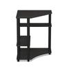 Furinno Corner with Shelf Japanese Turn-N-Tube Desk, Espresso/Black, Space-Saving, [Official Import]