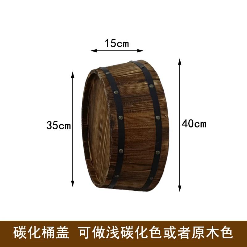 Solid Wood Wall-Mounted Half Barrel Wine