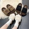 Módní Thi Bot Bavlněné Pantofle Dámské Domácí Módní Univerzální Podzim Zima Venkovní Nošení Kožešinové Pantofle Podpatek Dámské Pantofle