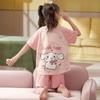 Girls' Cartoon Summer Pajama Set - Lightweight, Two-Piece Short Sleeve for Kids