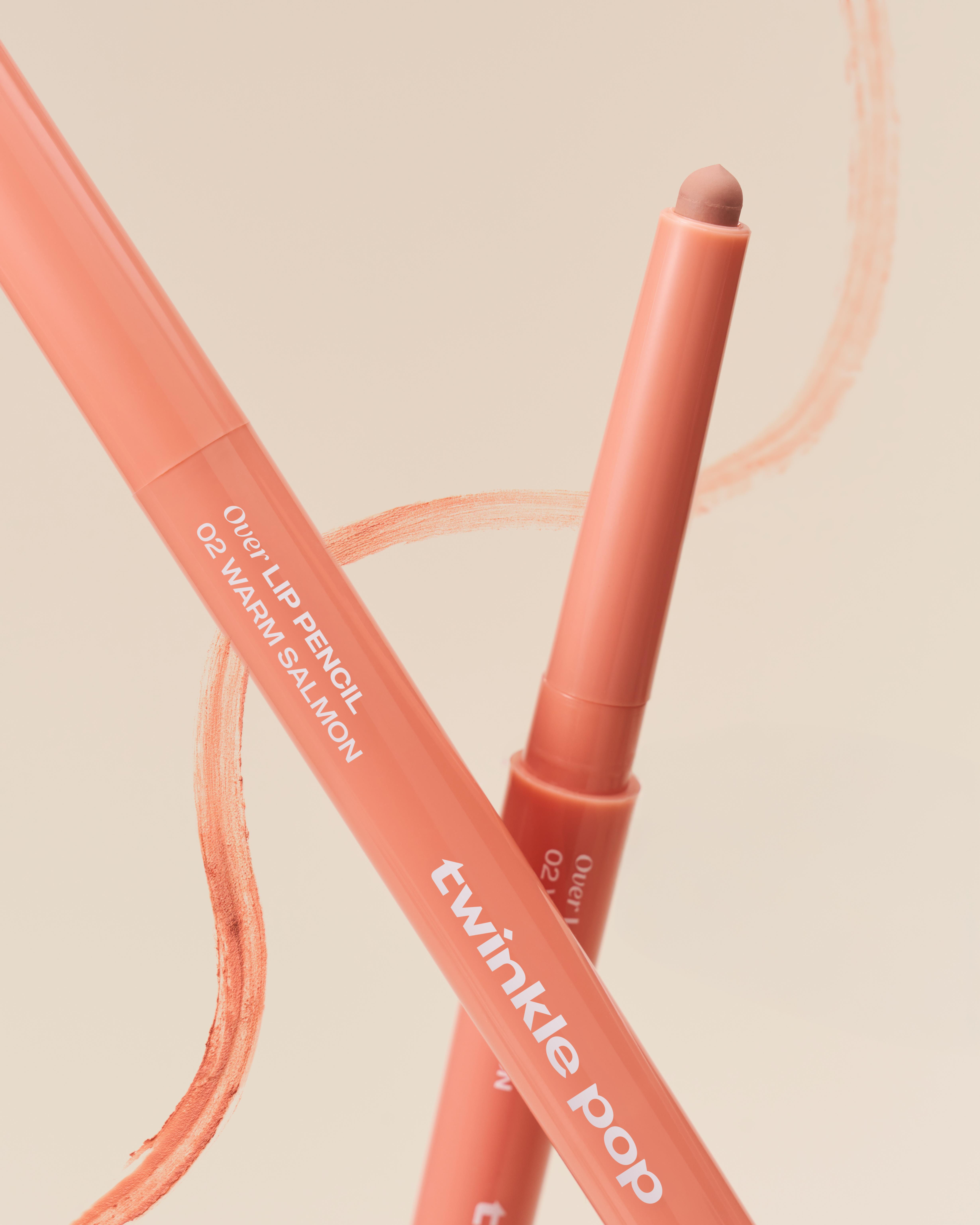Twinkle Pop Over Lip Pencil - Warm Salmon by CLIO 1ea
