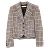 Valentino [Domestic Regular] Check Tweed Short Jacket 12 beige/purple/brownUsed