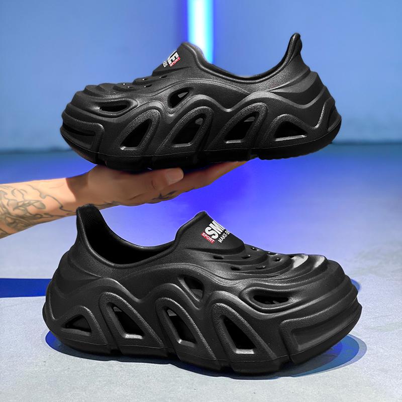 Summer New Thick-soled Large-size Men's Shoes Hole-hole Outdoor Versatile Casual Shoes