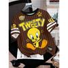2026 Cartoon Duck Tweety Rabbit Print Men Women's Short Sleeve T-Shirt Casual 3d Print Summer Kids Parent Sport Tops T-shirt Tee