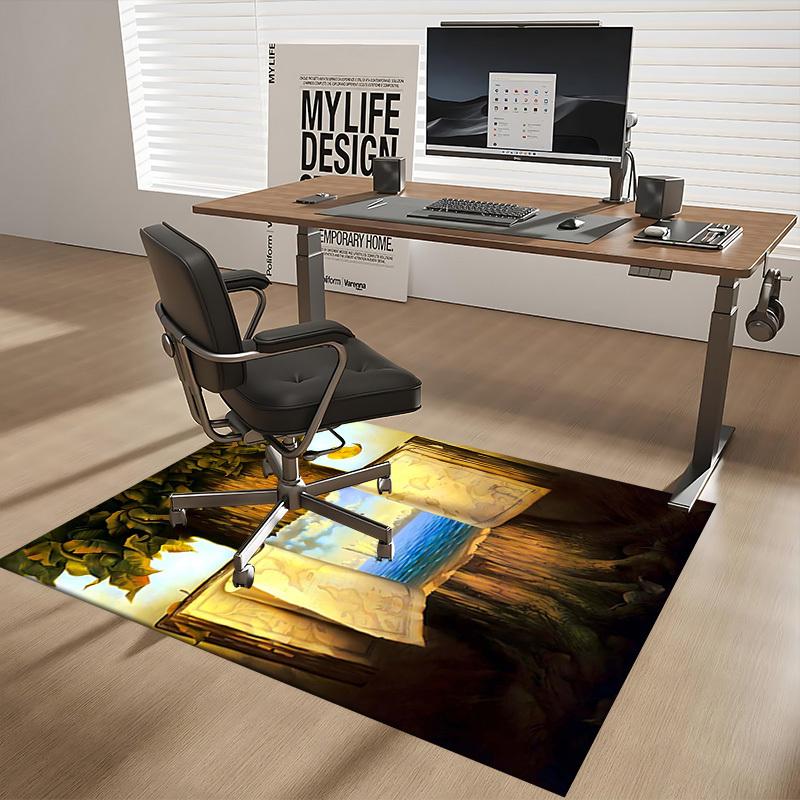 1pc Adventure Awaits: Pirate Map Chair Mat - Perfect for Office Chairs, Home Decor, and More!P028