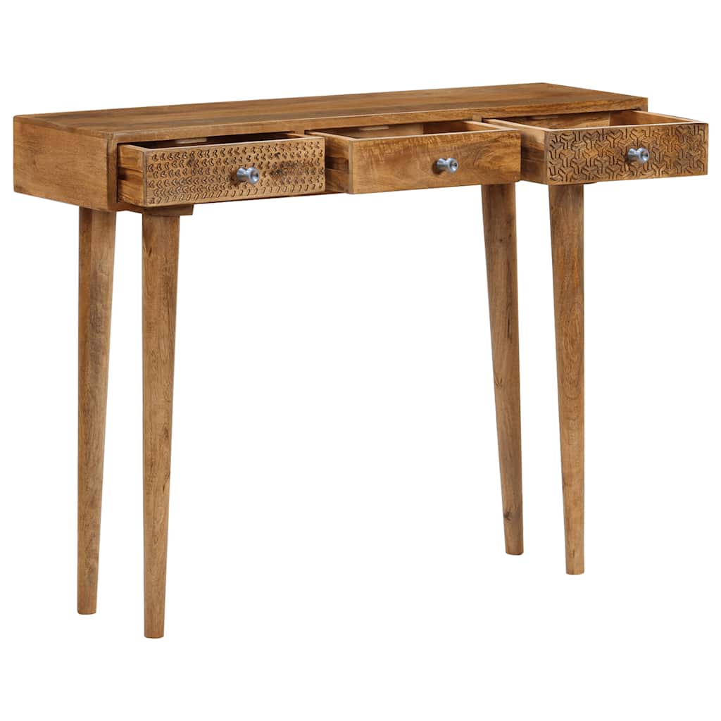 Mango Wood Console Table Solid 102 x 30 x 79 cm
