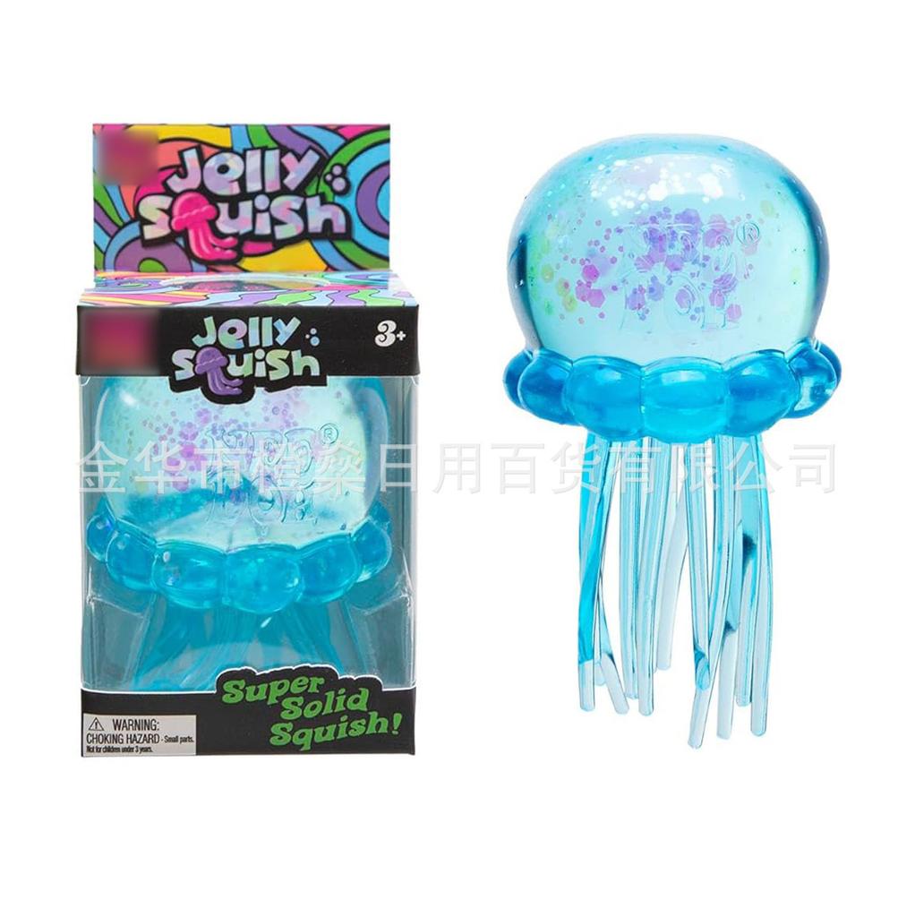Jellyfish Squish Blind Box Play Octopus Toy Outdoor Squeeze Toy Simulated Octopus Stress Balls Relief Fidget Needoh Fuzz Ball