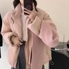 Winter new shawl small down cotton clothes women's short stand-up collar thickened solid color bread clothes jacket