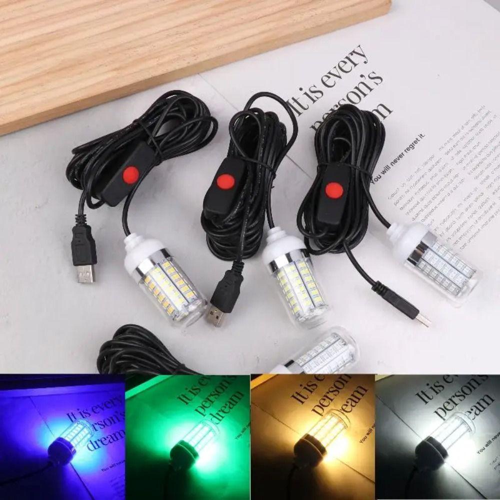 5V USB Submersible Fishing Finder Light 4 Colors Lights Fish Attractor Lamp Outdoor Fishing