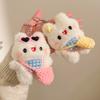 Cartoon Plüsch Hasenpuppe Spielzeug Schlüsselanhänger West Highland Terrier Tasche Anhänger Rucksack Anhänger Auto Schlüsselanhänger Für Frauen Kawaii Geburtstagsgeschenk