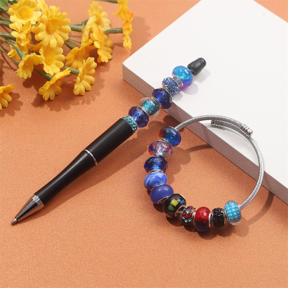 30/50/100 pieces of bracelet jewelry production: loose large hole beads, 15mm European pen beads, interval charm light beads, DIY jewelry production