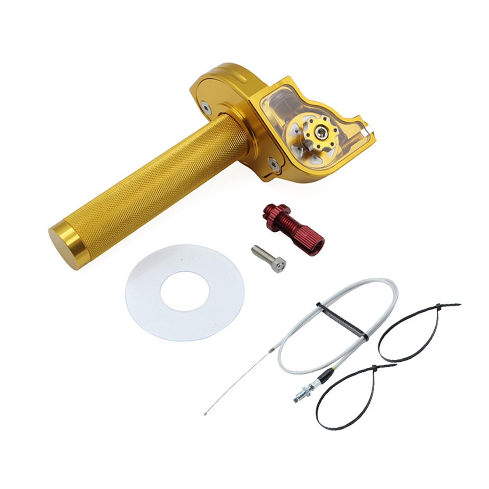 22mm CNC Aluminum Quick Twist Throttle Grip with Cable Motorcycle Accelerator Handlebar for Dirt Pit Bike ATV Quad