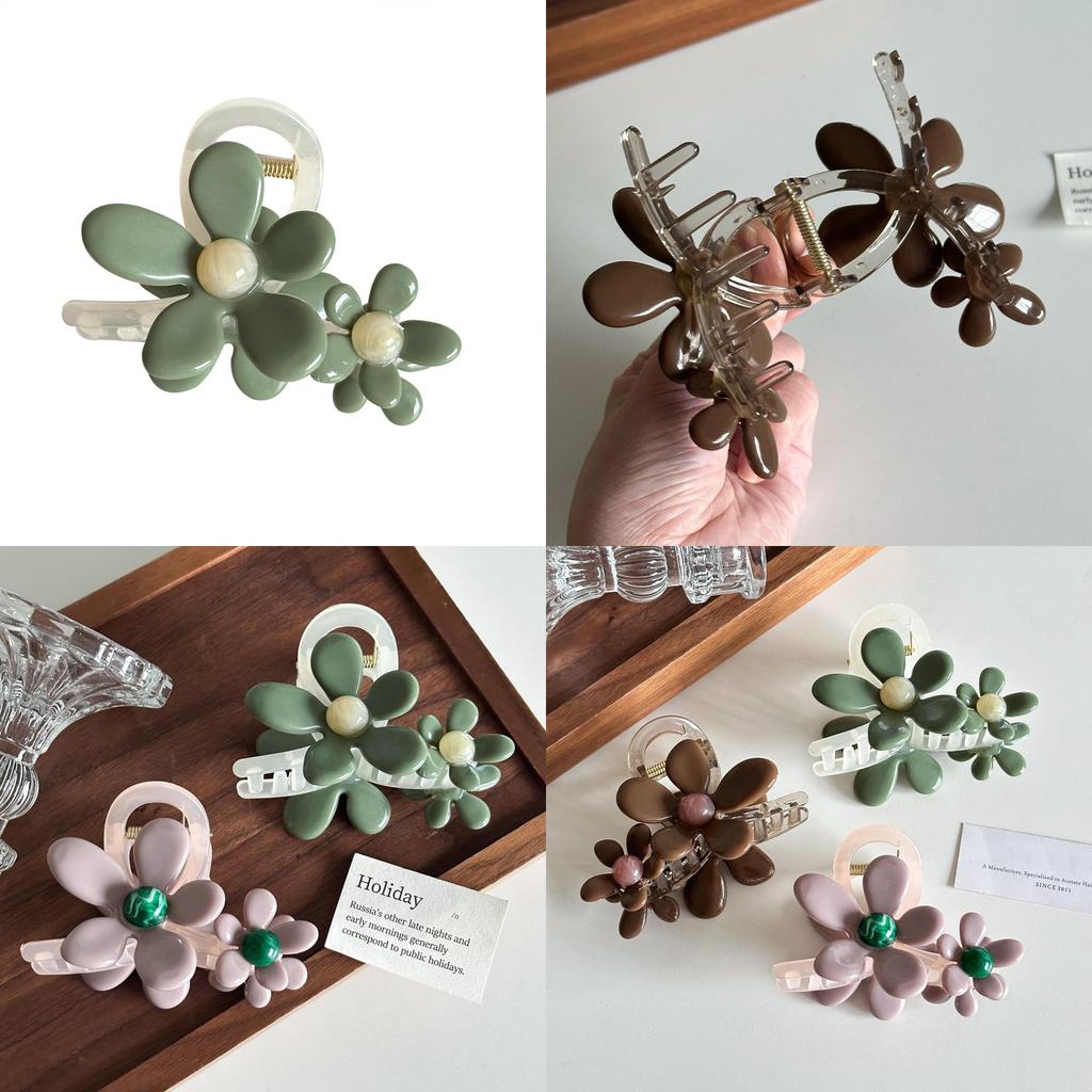 Exquisite Handmade Flower Hair Claw Clip Perfect For Fashionable Summer Styles