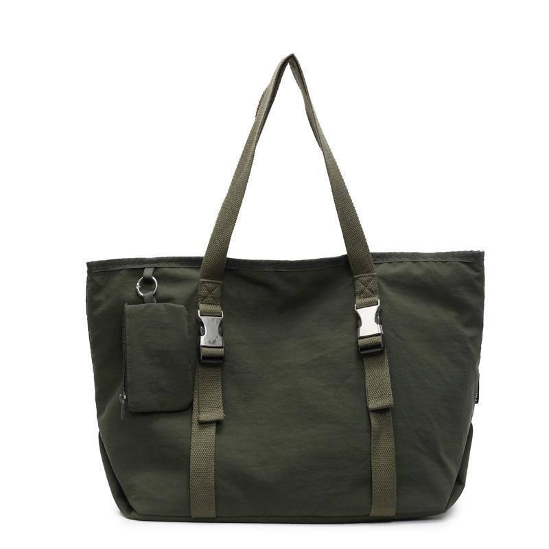 Bolsa de lona de grande capacidade feminina versátil tendência Harajuku estilo tooling funcional bolsa mensageiro bolsa de ombro de estudante