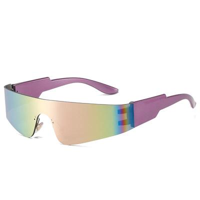Unisex Rammeløse Sport Punk Solbriller - Farverigt Mode Briller