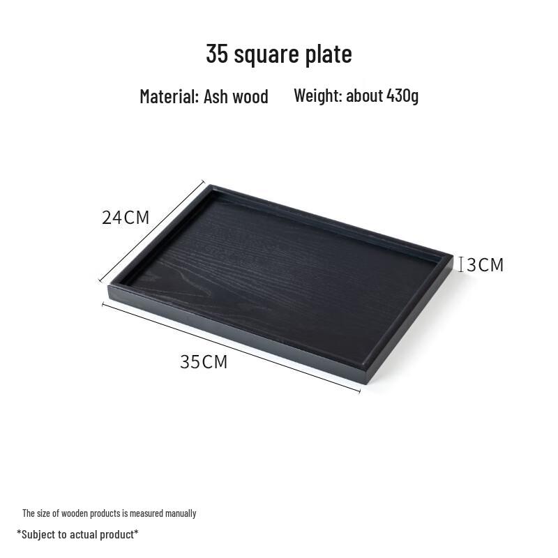 Rechteckiges Serviertablett aus Massivholz