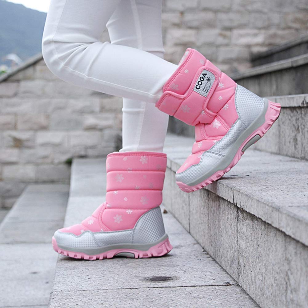 Meio Snow Junior Winter Shoes with Fleece and for Skiing and Outdoor for Boys and Girls Kids' Boots, Boots, Boots, Children's Lining, Waterproof,