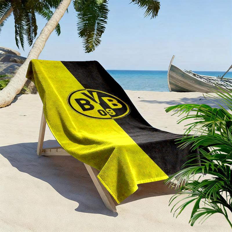 Dortmund Glory: Yellow Black Spirit beach towel Outdoor camping Portable for travel seaside swim Absorbent bath towel beach Outdoor picnic beach mat
