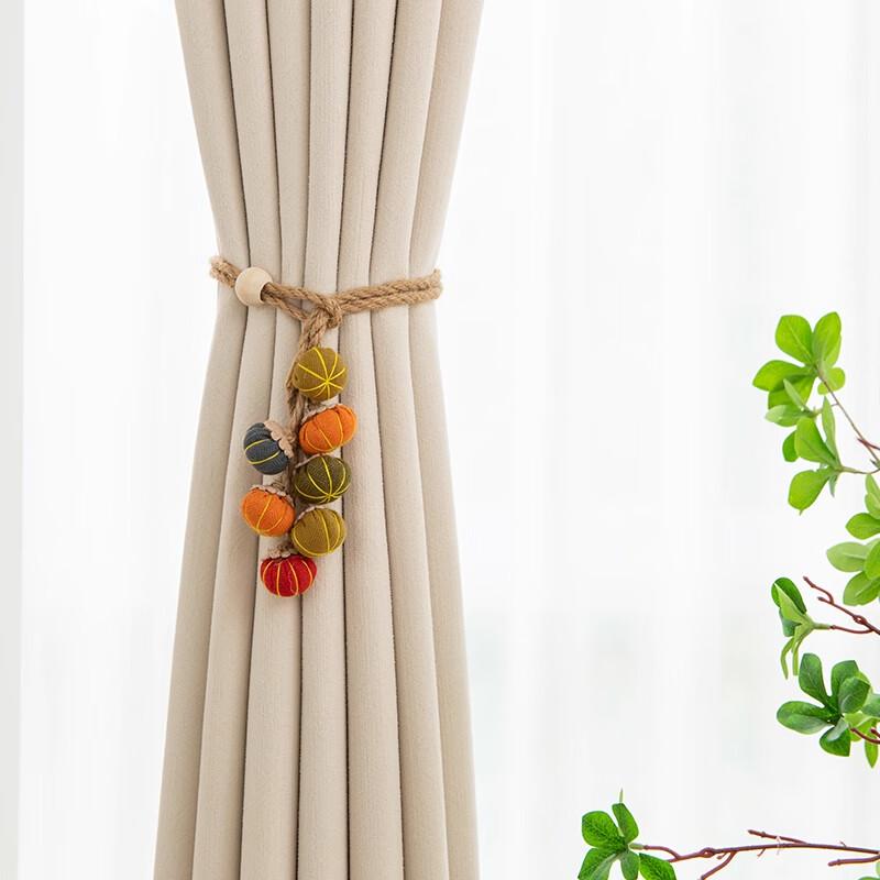 Fabric Pumpkin Curtain Tiebacks