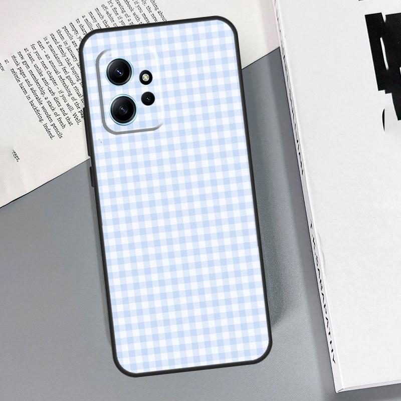 Pastel Gingham Case For Xiaomi Redmi Note 12 11 10 8 9 Pro Note 12S 11S 10S 9S Redmi 12 9C 10C 12C Coque
