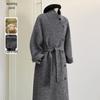 Women's Stand Collar Double-Faced Wool Coat