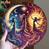 Women in Cosmic Dance Sun Moon Wall Art Astronomy Astrology Lovers Indoor Outdoor Decoration Poster