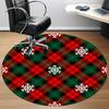 1pc Christmas Snowflake Pattern Carpet for Office Non-Slip, Round Carpet, Soft & Comfortable, Carpet for Office, Round Floor Mat yy251225148