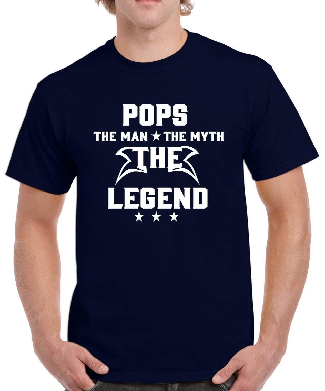 Pops The Man Mens T-Shirt Gift For Dad Birthday Father s Day Daddy Father Top S разноцветный