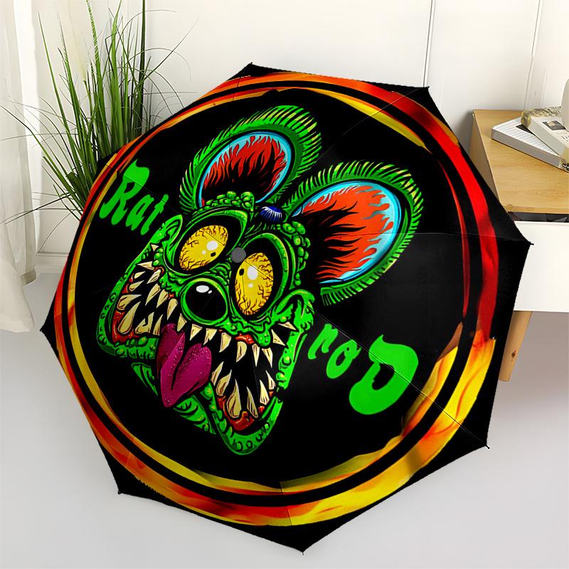 Rat Rod: The Ultimate Rat Car Culture Sticker!Umbrella, Portable 3-Fold Compact Umbrella for Men & Women Gift