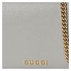 Gucci Brand letter logo snap closure leather shoulder crossbody wallet women's light gray