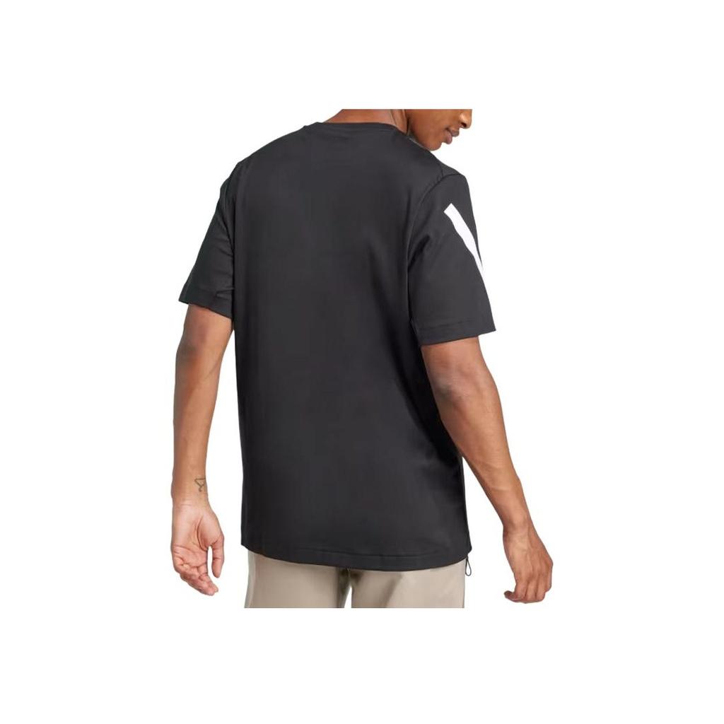 adidas Kurzarm Logo Print Rundhals T-Shirt Herren Oberteile Schwarz JC7920