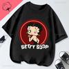 Hot Sale BettyBoop Camiseta Kawaii Cartoon Retro Style Cotton Crewneck Casual Y2k Clothes  T-Shirt Shoujo Girl Style Creativity