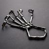 Punk Skelett Hand Knochen Fünf Finger Ring Armband Verstellbares Halloween Armband