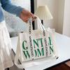 Canvas Bag Women's Bag Handbag New Small Square Bag Korean Version Fashion Contrasting Color Shoulder Bag Messenger Bag Small Square Bag