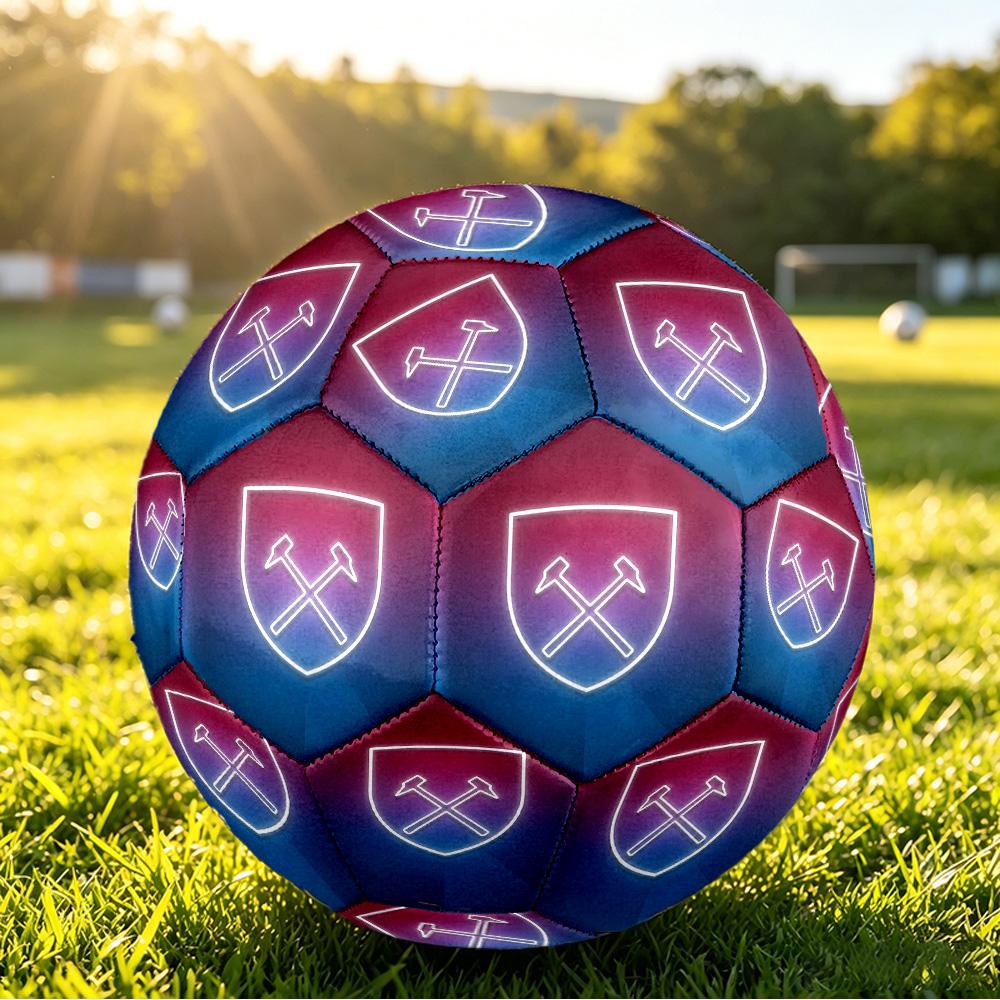 West Ham United FootballPrinted Size 5 Soccer Bootball, Anti Slip Adult Match Football Souvenir for Football Fans