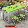 Portable Aluminum Folding Table for Outdoor Dining and Market Stalls - Adjustable and Compact