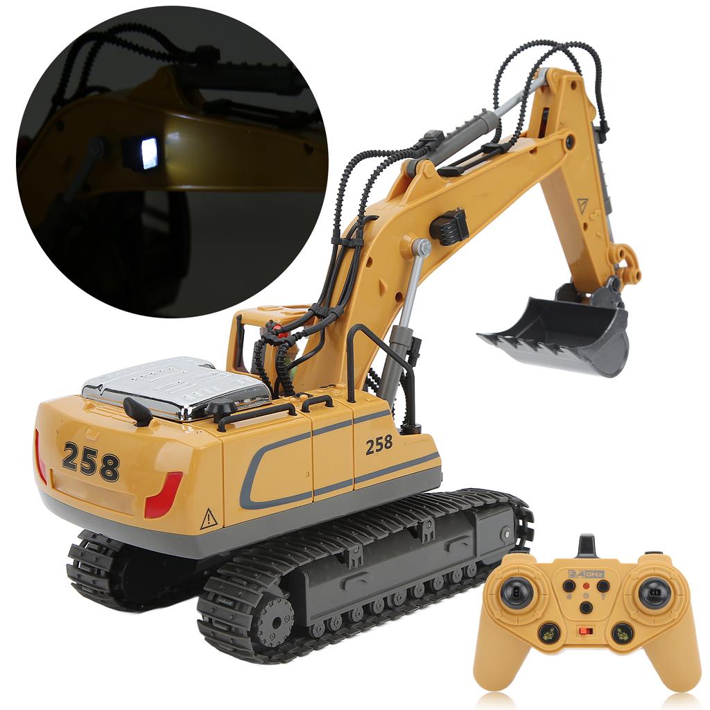 RC bagr 11 kanálů 2,4 GHz 1:20 Simulace Design Otočný Dálkově Ovládaný Hračka Bagr pro Děti od 3 let