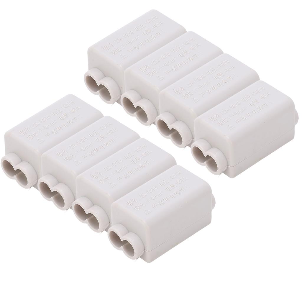 8Pcs Wire Connector T Type Splicer Screw Terminal Block Set Kit 400V 60A ZK‑1306
