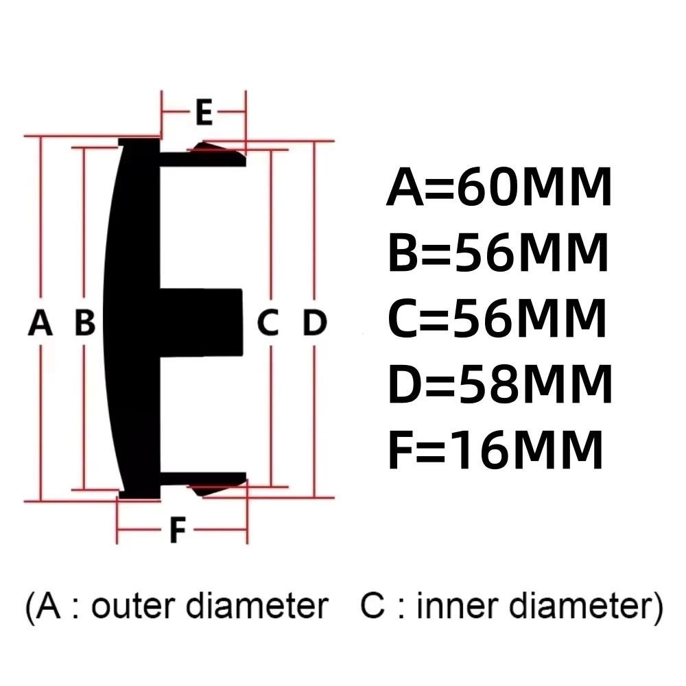 4pcs Umbrella Logo Emblem Badge Car Wheel Center Caps OD 60MM 56MM Wheels Hub Cap Rim Hubcaps Bust Cover Replace Car Accessories